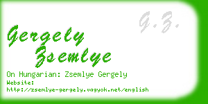 gergely zsemlye business card